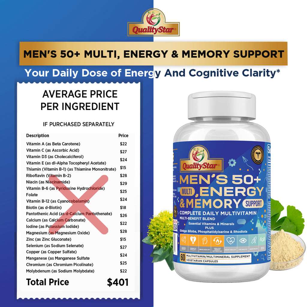 Men’s 50+ Multi, Energy & Memory Support