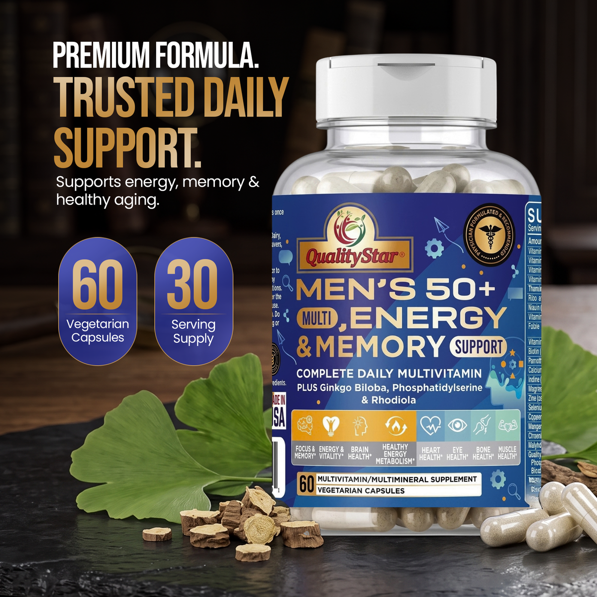 Men’s 50+ Multi, Energy & Memory Support
