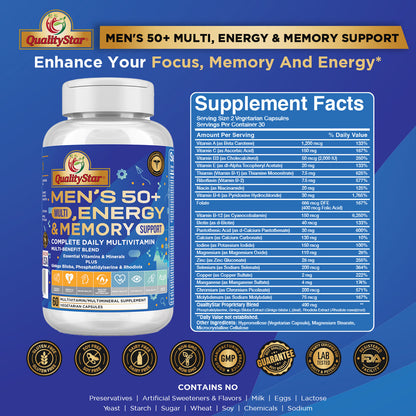 Men’s 50+ Multi, Energy & Memory Support